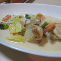 はまれい's cooksnap of when they made たっぷり魚介類★和風で鮭のクリーム煮.