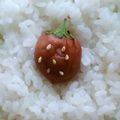いおさんママ's cooksnap of when they made お弁当に可愛い♡﻿赤梅干しdeイチゴ♬.