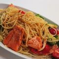 Bmame's cooksnap of when they made 簡単！サーモンとアボカドのオイルパスタ.