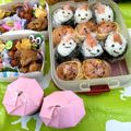 じぇぃ§チャン's cooksnap of when they made ラップ付きおにぎり☆りんごちゃんキャラ弁.