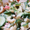 まーこパパ's cooksnap of when they made きゅうりとカニカマとちくわのゴママヨあえ.
