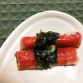 らて♪'s cooksnap of when they made カニカマ磯辺焼き♡.