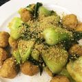 nishimo's cooksnap of when they made チンゲン菜と鶏団子の野菜炒め.