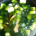 momo634's cooksnap of when they made 磯香る☆青海苔と椎茸と豆腐のお吸い物★.