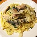 suimaen's cooksnap of when they made さんまとナスのパスタ☆柚子胡椒風味.