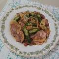 イチゴ、イチゴ。's cooksnap of when they made オクラと豚肉のスタミナ炒め.