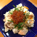 ゆすひと's cooksnap of when they made 秋鮭といくらの寿司　炊飯器で簡単.