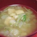 あゆたっくん's cooksnap of when they made 白菜と油揚げの味噌汁.