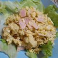 ふわふわナナコ's cooksnap of when they made にんにく醤油胡麻マヨのハム卵サラダ.