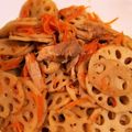 ＊pinksnow＊'s cooksnap of when they made 鶏肉でこくうま❢蓮根のきんぴら.