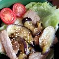 ☆ちゃーはん★'s cooksnap of when they made なすと豚バラ肉のしょうが焼き丼.