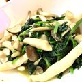 あnz's cooksnap of when they made ほうれん草としめじのバターソテー.