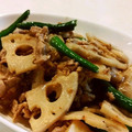 nammy's cooksnap of when they made 豚れんこんきんぴら炒め.
