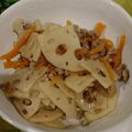 チビっこ大好き's cooksnap of when they made れんこんとひき肉の甘煮.