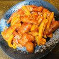 H3W5's cooksnap of when they made ☆ウインナーとマカロニのケチャップ炒め☆.