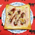 こげ岡's cooksnap of when they made サクサク　シンプルハムトースト♪.