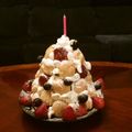 アメリカの鬼婆's cooksnap of when they made 簡単！シュークリームタワーお誕生日ケーキ.