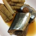 なななぁにつくろ♪'s cooksnap of when they made 圧力鍋☆梅ぇ～✿さんま牛蒡煮.