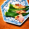 おうちゃん母さん's cooksnap of when they made オクラのベーコンチーズはさみ焼き.
