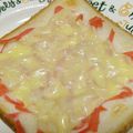 yuhuoba's cooksnap of when they made 旨さシャキッと☆紅しょうがチーズトースト.