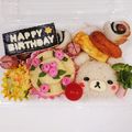 めいめい☆☆☆'s cooksnap of when they made 『誕生日♡ケーキ』キャラ弁♡プレートに.