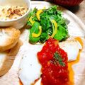 norikolo's cooksnap of when they made 白身魚のムニエル♪トマトソースをかけて☆.