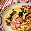 しば祐一郎's cooksnap of when they made 白だしとバターでベーコンほうれん草パスタ.