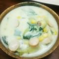 泉水・真希's cooksnap of when they made 簡単！ちんげん菜のあっさりミルク煮！.
