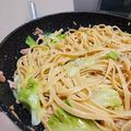 あやまる。's cooksnap of when they made キャベツとツナのクリームパスタ.