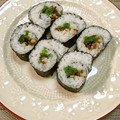 ヌーシ's cooksnap of when they made ほうれん草とくぎ煮の海苔巻き.