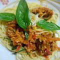 あきちゃん100's cooksnap of when they made 生バジル&トマトとベーコンの爽やかパスタ.
