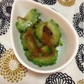ぽぽきゅ's cooksnap of when they made ダッシュ♪ゴーヤのなめたけ和え.