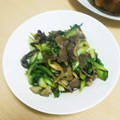 ピーナッツ子♪'s cooksnap of when they made 青梗菜と牛肉きのこのオイスターソース炒め.