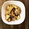 marica猫's cooksnap of when they made こんがりポテトと鶏もも肉のにんにく炒め★.