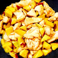 e_shiori's cooksnap of when they made さつまいもと胸肉の甘辛炒め.