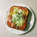 linhua's cooksnap of when they made トーストdeピザ！！.