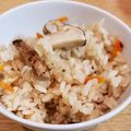 かめkame's cooksnap of when they made 年に一度は秋の味覚松茸ご飯.