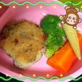もぐもぐ人's cooksnap of when they made とり挽き肉のゆかりハンバーグ★簡単お弁当.