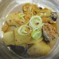 yobibaa's cooksnap of when they made 大根とサバ水煮缶のキムチ煮.