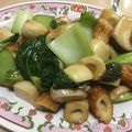 SRO1214's cooksnap of when they made チンゲン菜とエリンギの炒めもの.