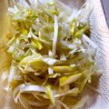 azbjbn's cooksnap of when they made スボラＷ簡単♬白髪ネギの作り方Ｗ.