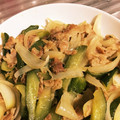 ちろまつ's cooksnap of when they made きゅうりとプチトマト、豚肉の黒酢炒め.