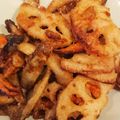 クックTCUSSN☆'s cooksnap of when they made 根菜（蓮根・牛蒡・ゆり根）の甘辛黒酢揚げ.