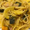 fumikodesu's cooksnap of when they made フライパン１つでかぼちゃクリームパスタ.