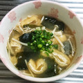 もぐ・ω・くま's cooksnap of when they made えのきだけ・わかめ・あげのみそ汁.