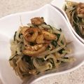 ひまわりTARO's cooksnap of when they made 簡単♡ニラもやしとカリッカリ鶏皮のお浸し.