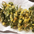 ☆Rico☆★'s cooksnap of when they made とうもろこしと水菜のかき揚げ♪.