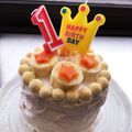 =fumi='s cooksnap of when they made 1歳バースデー☆離乳食ケーキ☆簡単.
