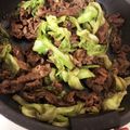 _Lilly_'s cooksnap of when they made オリーブオイルで炒め揚げ、牛肉とキャベツ.