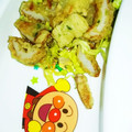 あおちゃん's cooksnap of when they made 給食レシピ♪ちくわの三色揚げ.